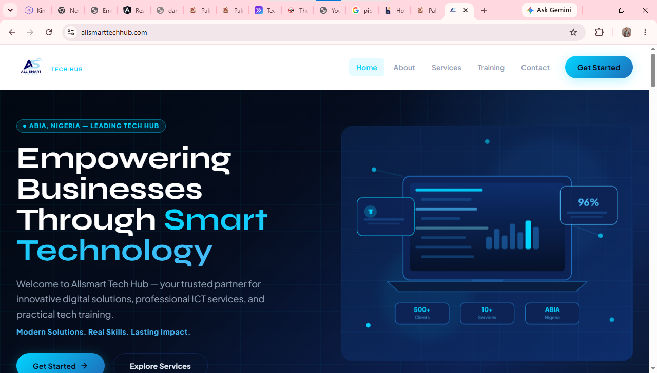 All Smart Tech Hub website screenshot